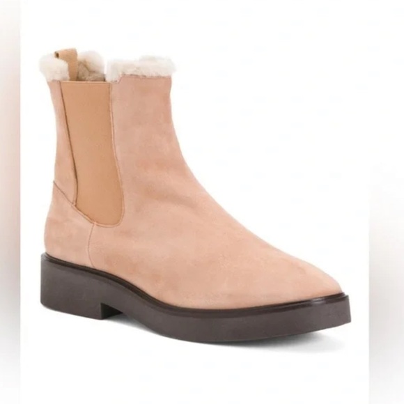 Stuart WeitzmanAlpine Cozy Suede & Shearling Chelsea Boot